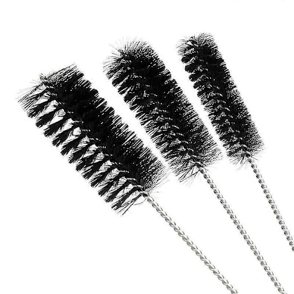 10 st Nylon Halm Borst Rengöringsflaska Rör Rör Liten Lång Rengöringsset fp