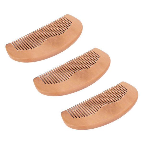 Träkam - Professionell Ergonomisk Avredande Hårkam för Hårstilering (3-pack)