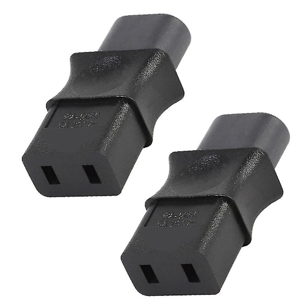 2 stk 2-pins IEC 320 C8 hann til IEC 320 C9 hunn AC-adapter 6A/250V Industriell strømkonverter