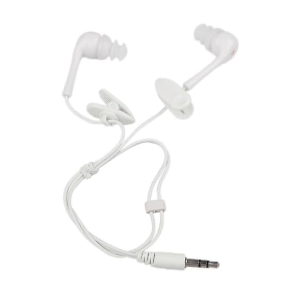 3X 3,5 mm Sport Vattentäta Hörlurar för iPod Vit
