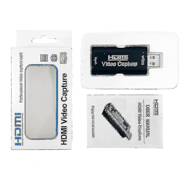 HDMI USB -kaappauskortti HD 4K 1080p Live-stream video ja ääni DSLR-verkkokamera