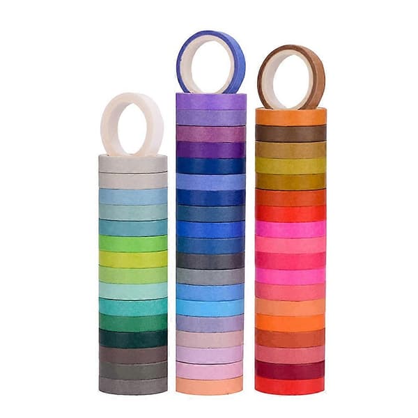 60 Rullar Presentklistermärken Gradient Washi Tejp Dekorativ Papperstejp Washi Tejp Hantverk
