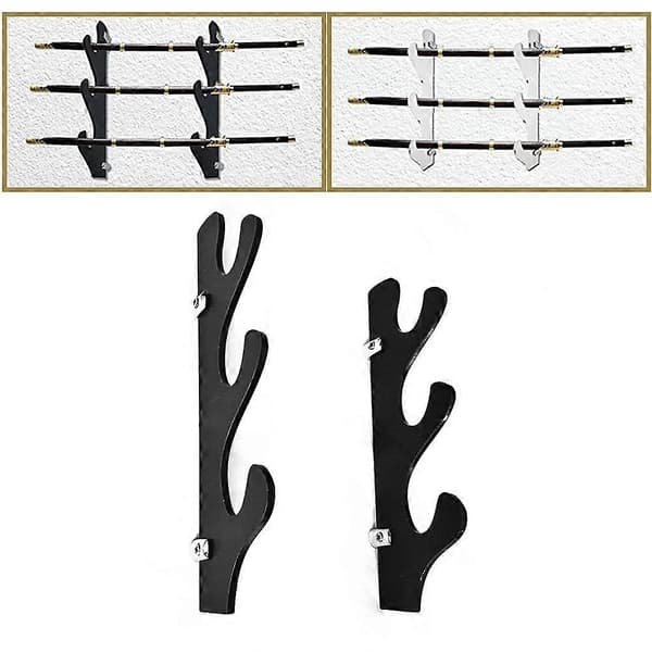 Akrylväggmonterad trelagers samuraisvärdsdisplayställ Ljussvärdsställ Samuraisvärdsställ,T