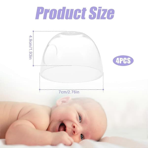 4 KPL Vauvan Tutin Pullon Korkin Vaihtokansi Philips Avent Natural -pulloihin 4oz &