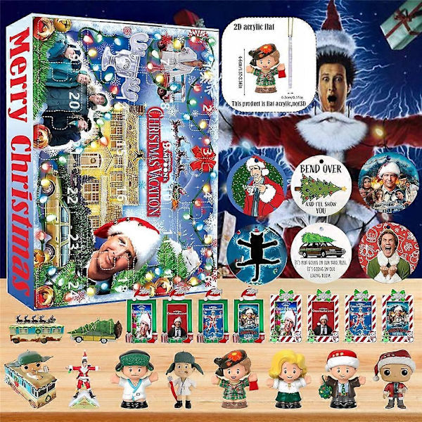 2024 Juleferie Adventskalender National Lampoons 24 Dage Jul Nedtælling Hængende Pynt Dekoration Blind Box Gave