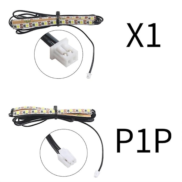 LED-lysstrimler for BambuLab X1/P1P Vanntette lys 3D-skrivertilbehør