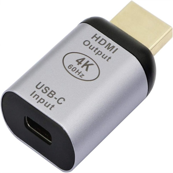 USB C till HDMI-adapter, 4K@60Hz USB Typ C hona till HDMI hane-omvandlare, för hem och kontor, Apple-enheter stöds inte