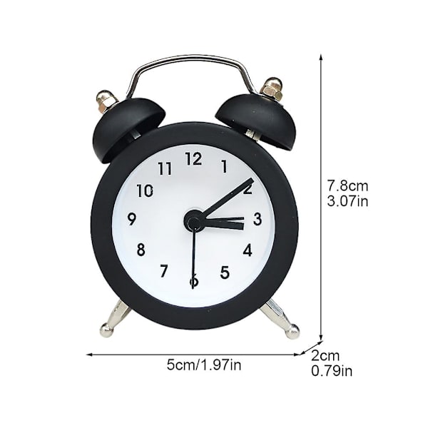Sängbords Mini Alarmklocka Metall Extra Hög Väckarklocka Heminredning Retro Stil