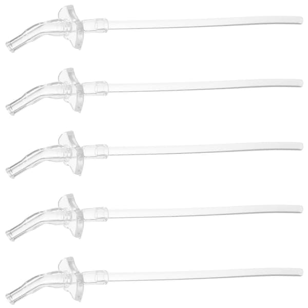 5 Set Silikon Sugrör Vattenkopp Sugrör Återanvändbara Vattenkanna Sugrör
