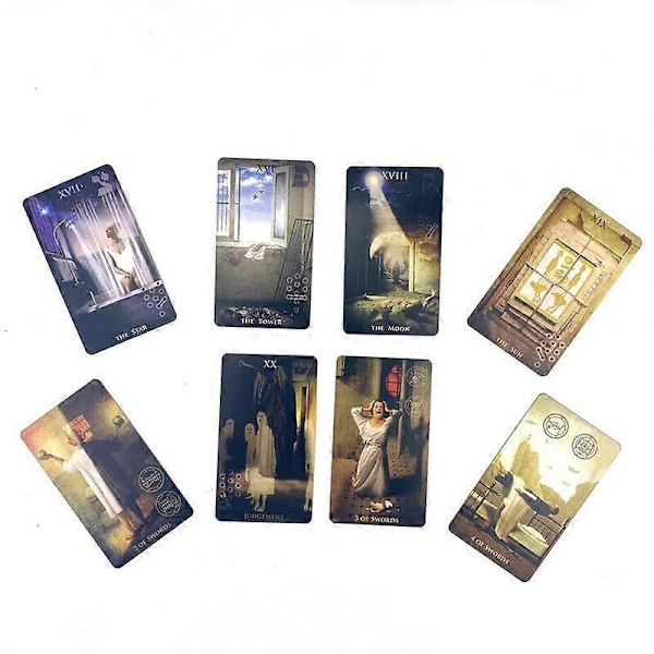 10x6x4 cm Madhouse Tarot Jern Deck Kortspil Papirmanual