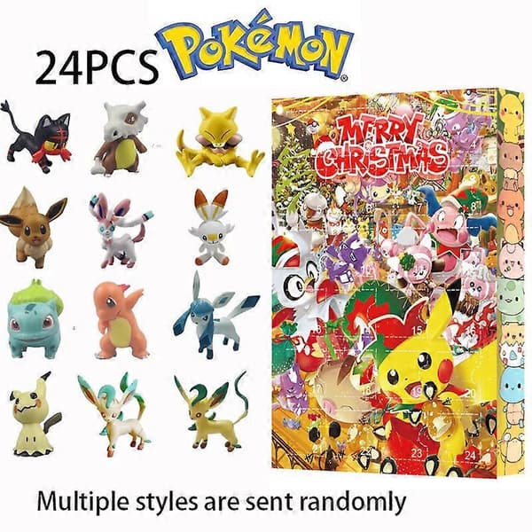 24 Pocket Monsters Julkalender Presentask, Pet Elf Jul Blind Box 24st(J)