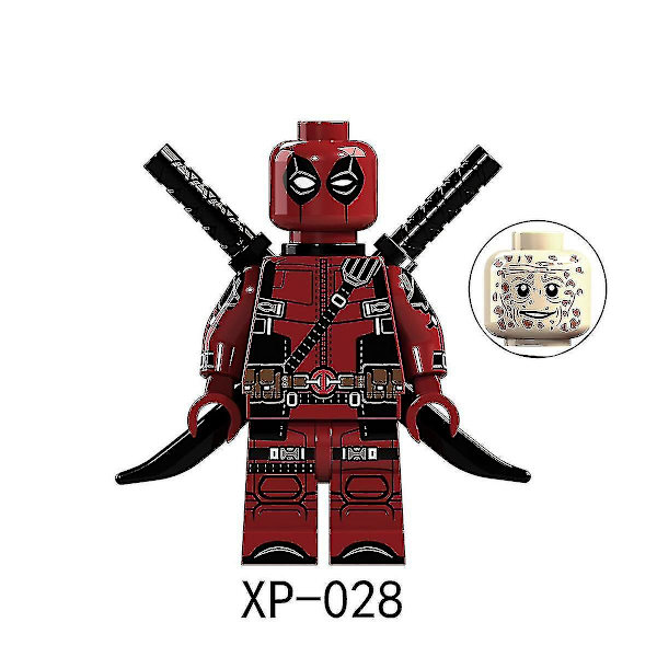 8 stk. Superhelt Deadpool Venom Batman Thor Dukke Dukke Børn Samlet Byggeklodselegetøj