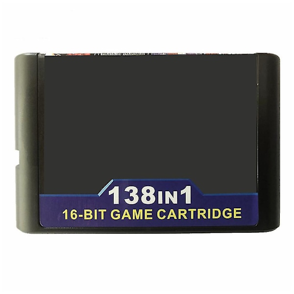 138 i 1 Hot Game Collection for Megadrive 16-bit spillkassett for PAL og NTSC spillkonsoller Ver