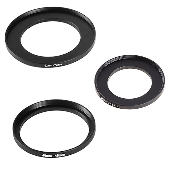 Objektivadapterfilter 37 mm till 52 mm filter till digital adapterring i metall