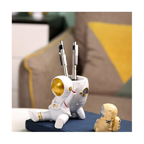 Astronaut pennhållare / pennkoppshållare, astronautfigurer barnrumsdekoration, prydnad