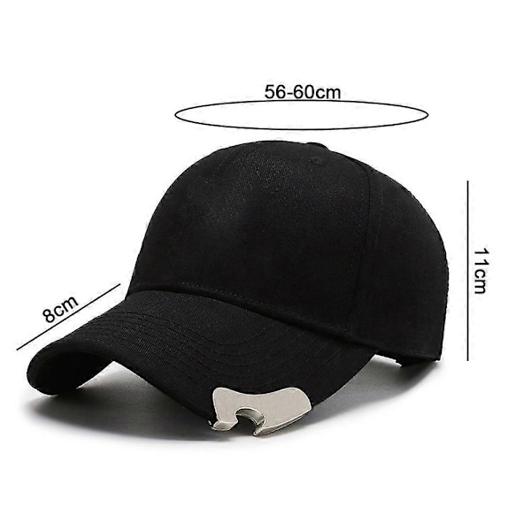 Sort Flaskeåbner Baseball Hat