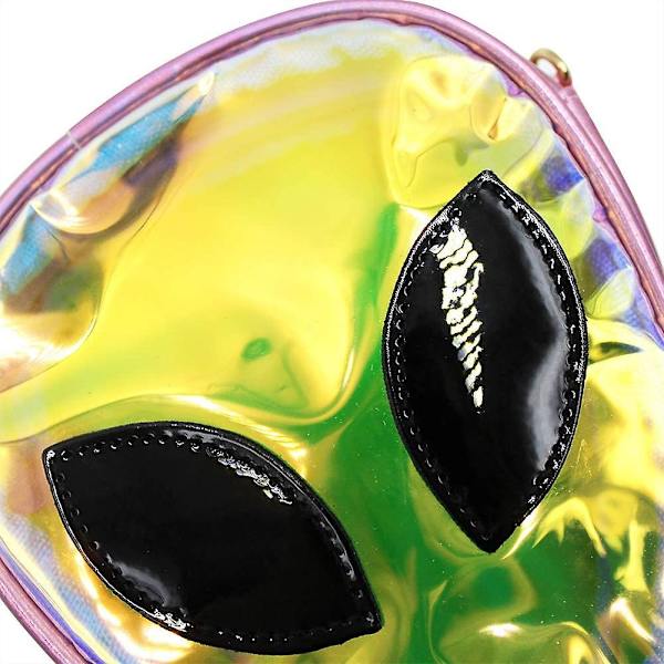 Alien-mönstrad holografisk crossbody-väska med glitter, axelväska med kedjesträck för barn, tonårsflickor och kvinnor