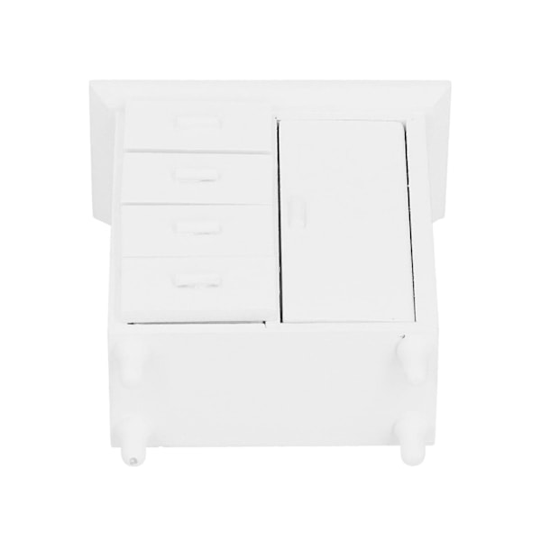 Miniatyr trämöbel skåp dockhus tillbehör dekorativ modell leksak 1:12