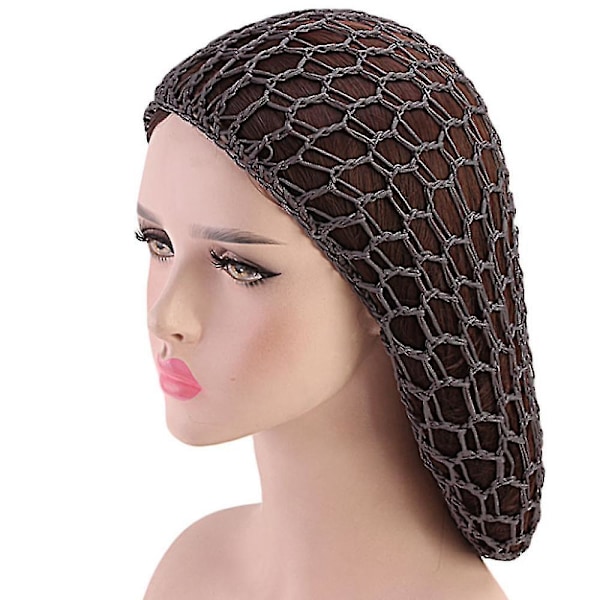 3 kpl Mesh-hiusverkko Pehmeä Rayon-neule Snood-hattu Unihiusverkko Pitkä H