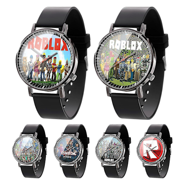 Piirretty kello Roblox-korut tarvikkeet pojille tytöille joululahja kvartsikello tyyli 3