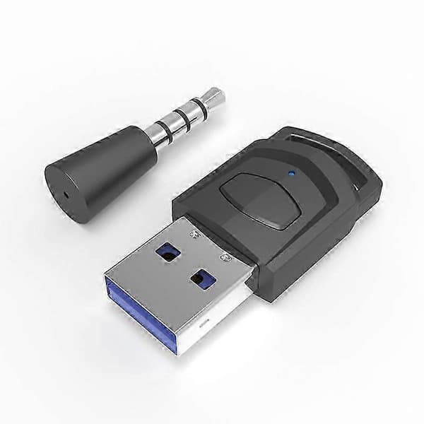 Bluetooth 5.0 Lydadapter til PS5/PC - Trådløs transmitter og modtager med lav latenstid, USB & 3.5mm Aux-tilslutning