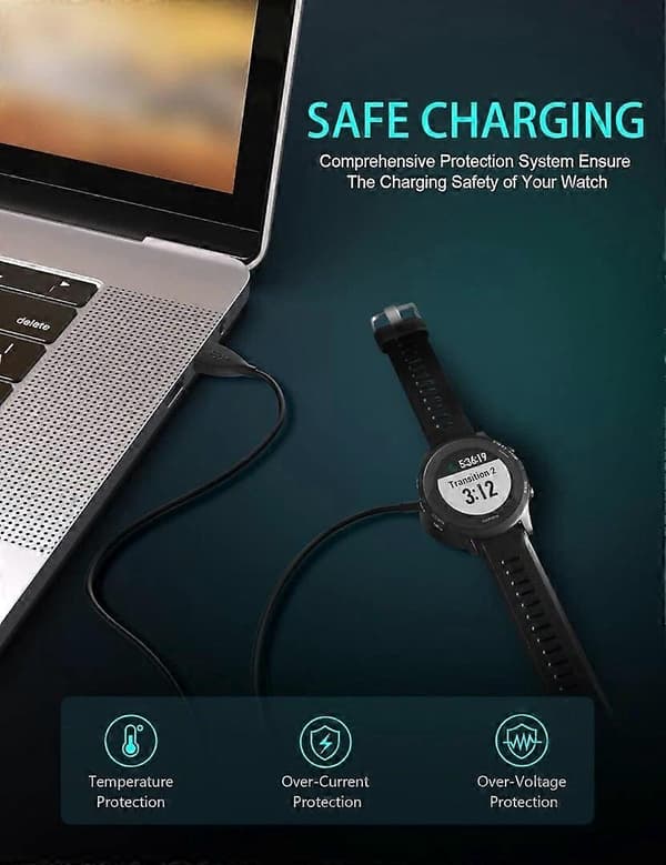 USB Opladerkabel Dock til Garmin Vivoactive 5/4/3/4S Vivomove 3/3s
