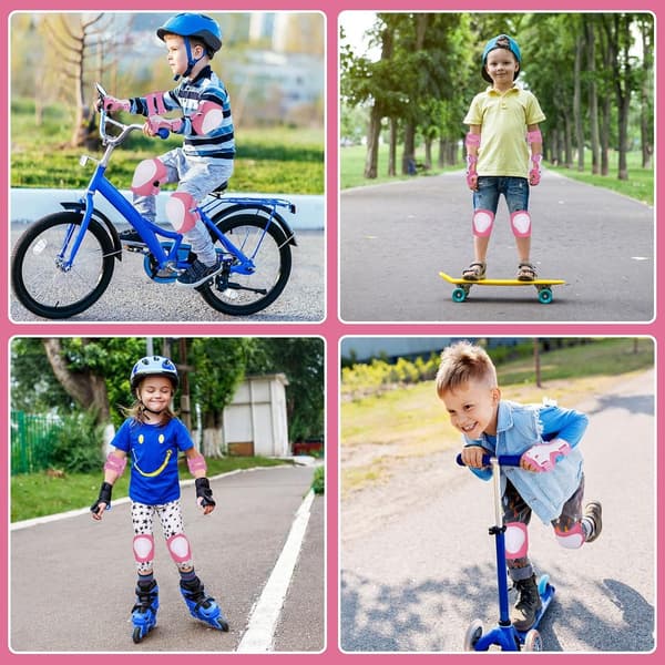 Skateskyddsset för barn - Skateskydd - 3 till 8 år - 6 delar - Inlineskyddsset