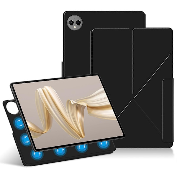 Lærveske for Huawei MatePad Pro 12.2 (2024) med Origami-Stativ, Magnetisk, Automatisk Vekking/Hvile