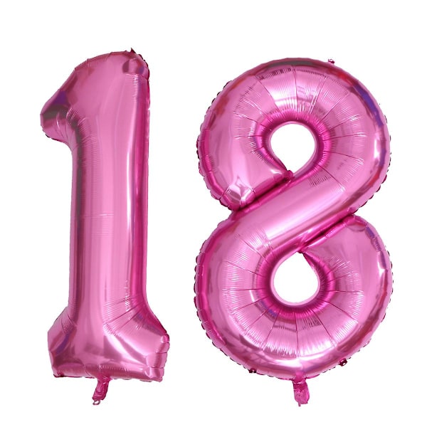 40 Inch Pink Balloons 18 Year Old Balloons Memorial Balloons Aluminum Foil Digital Balloon