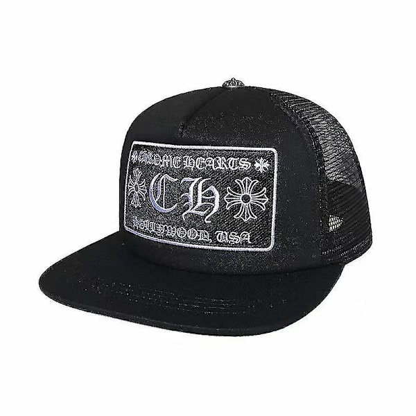 Gojoy2023ny Chrome Hearts Broderad Mångsidig Fashion Solkeps Baseballkeps-svart