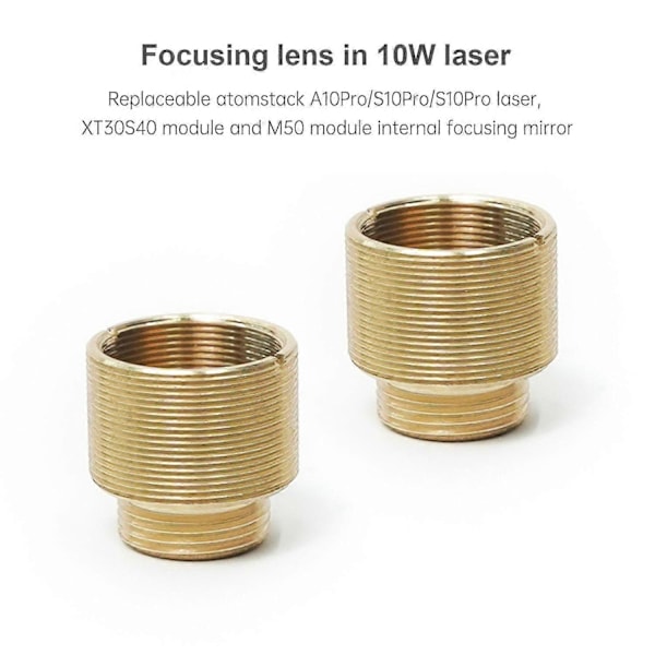 ATOMSTACK 2 st 10W Ersättningsfokuslins för A10Pro/S10Pro/X7Pro Lasermodul / M50 Modul / XT2