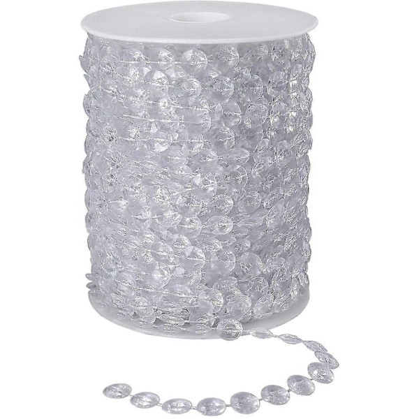 Krystallperlekrans 30 Meter Diamantkrans Akrylperler Ruller