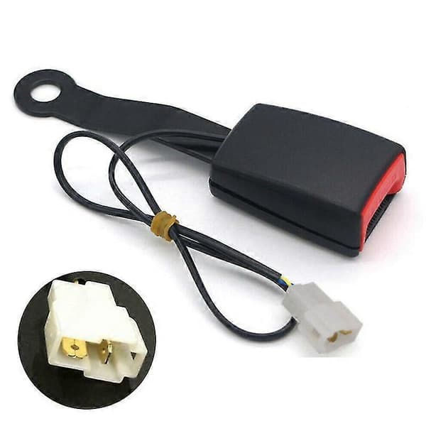 Bil Belteklips Sete Belte Spenne Socket Camlock Plugg Kontakt Varselkabel (1 stk, svart)