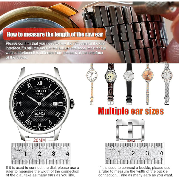 Fjäderstänger för klockarmband, fjäderstänger i rostfritt stål för klockarmband, fjäderstänger för klocklänkar, fjäderstångsverktyg, snabbfjäderstänger, klockarmband