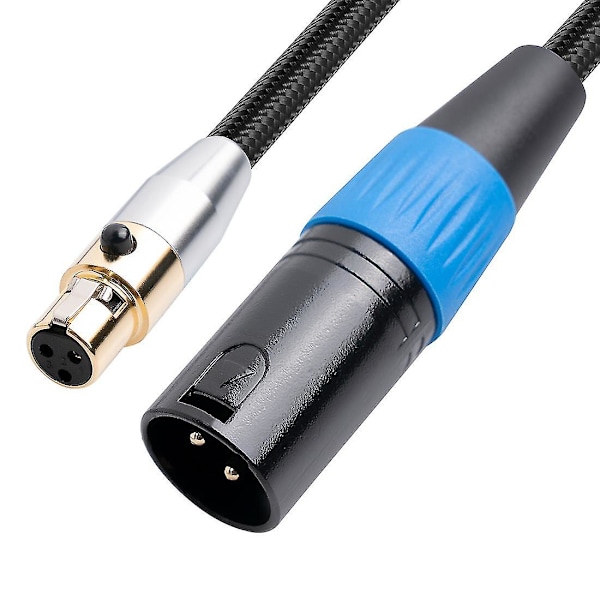 3-polet Mini XLR hann til XLR hunn adapterkabel Balansert ledning for opptak, høyttalersystemer, radio