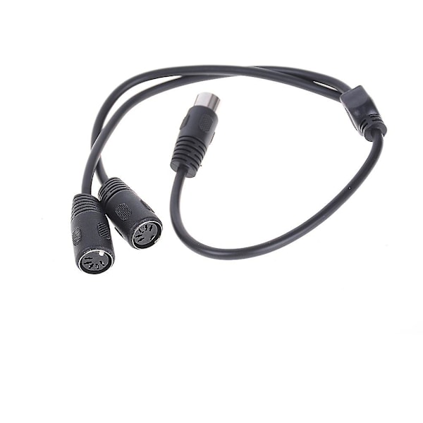 1x 50cm 5-polet Midi Din Y-splitterkabeladapter 1 han-stik til 2 hun-stik Hfmqv