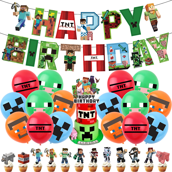 Festpaket för Barnkalas Minecraft