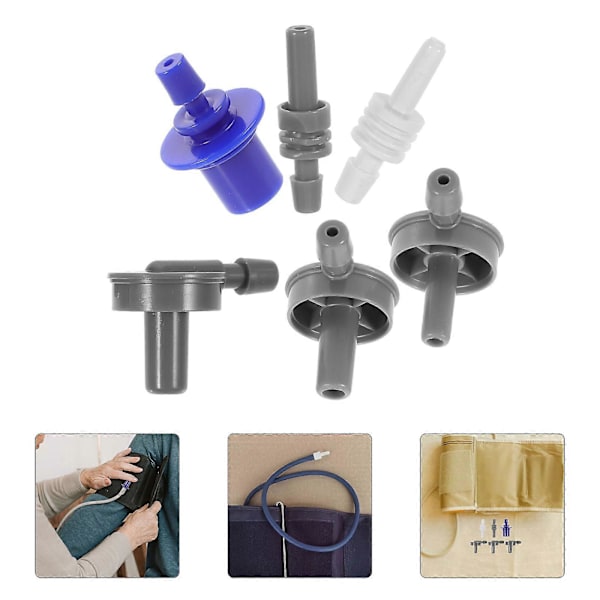 6 st blodtrycksmanschett Adaptrar Sphygmomanometer Adapter Sphygmomanometer Tillbehör