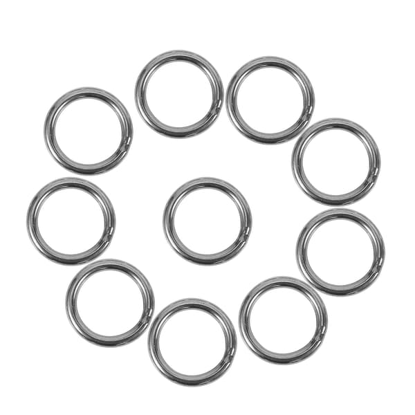 x 30mm Rustfrit Stål Spændebånd Svejste Runde O-ringe 10 stk