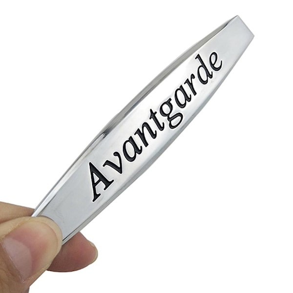 Metall Avantgarde Bokstäver Bil Fender Emblem Badge Bakre Stötfångare Bagageutrymme Klistermärke Dekor Mengxi