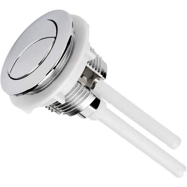 WC-huuhtelupainikkeen Vaihto - 2 Pakkausta, Kaksoisvarren Kromi Painike, Vakio-osa Kylpyhuoneen WC-korjaukseen (38mm)