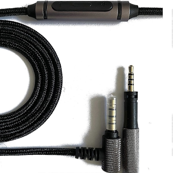 Sennheiser Momentum -kuulokkeiden korvaava äänikaapeli, punottu kaapeli mikrofonilla, 3,5 mm - 2,5 mm