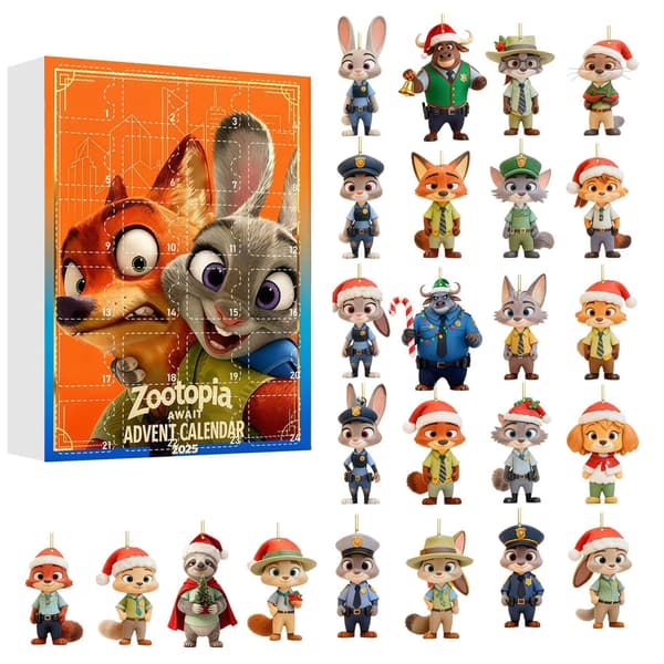 2026 Julekalender Klassisk Scene 2D Akryl Hengende Ornament – Tilfeldig 2D Akryldesign