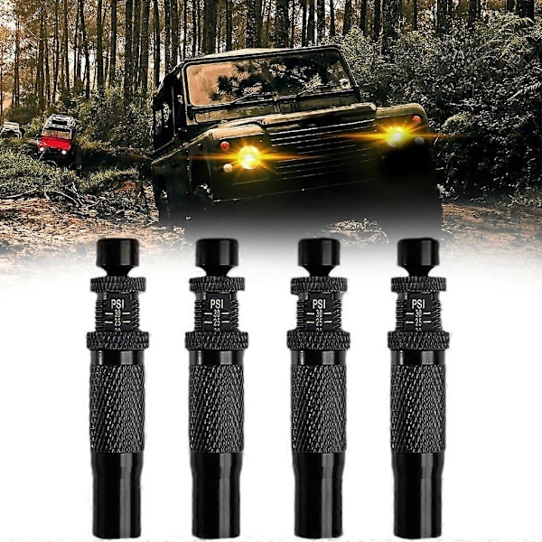 4st Automatiska Däckventiler för Luftutsläpp Justerbara för Offroad-Äventyr