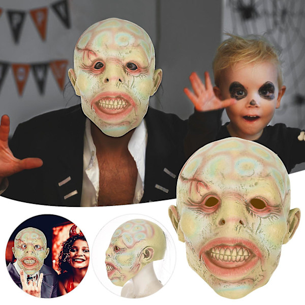 Halloween Dekorationer Halloween Gyser Skaldet Mand Maske Halloween Gyser Maskerade Spøgelseshus Rum Rekvisitter