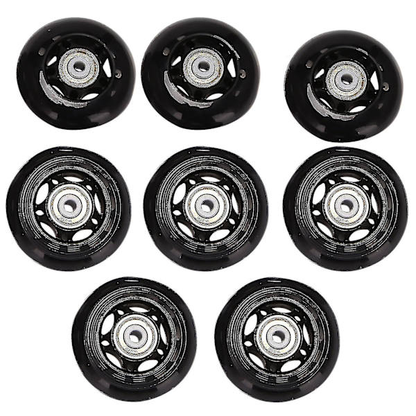 8 Pakk Inline Skatehjul, Innendørs/utendørs Rulleskøytehjul, Utbyttbare Hjul Med Lager 64mm