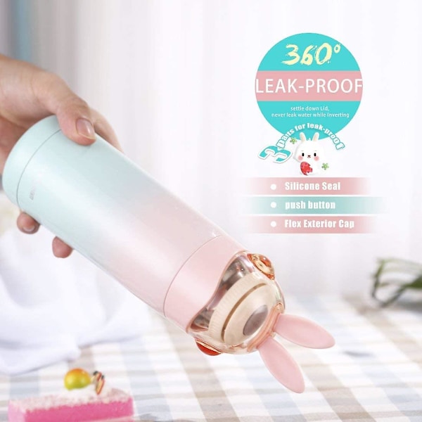 Söt Kanin Barn Isolering Flask - Rostfritt Stål Termos, Läckagesäker Resekopp, Hållbar Tumlare För Baby Varmvatten 12 Uns