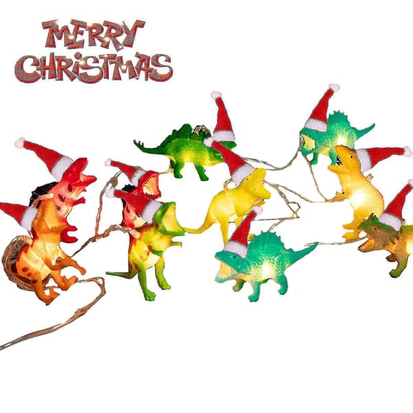 10 LED Dinosaur Julepyntlys Dinosaurlys Nattelyser For Barnerom -ZZY
