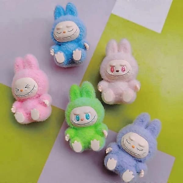 Nytt 10-pack Mini Labubu Sittande Position Actionfigur Söt Labubu Dockor Set Modell Samling Dekor