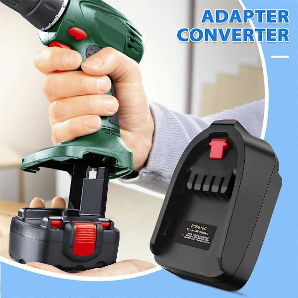 Adapter Konverter BOSB18C Bruk for Bosch 18V Li-Ion Batteri BAT618 på Hjem Lithium Elektrisk Strøm T
